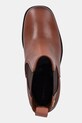 Tommy Hilfiger botki skórzane SQUARE TOE CHELSEA HIGH BLOCK HL brązowy FW0FW08844