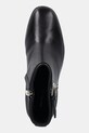 Tommy Hilfiger botki skórzane TH BUCKLE RIDING MID HEEL BOOTIE czarny FW0FW08859