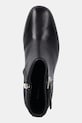 Шкіряні черевики Tommy Hilfiger TH BUCKLE RIDING MID HEEL BOOTIE чорний FW0FW08859