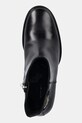 Шкіряні черевики Tommy Hilfiger STACKED HEEL LEATHER ANKLE BOOT чорний FW0FW08864