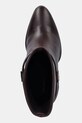 Кожаные полусапожки Tommy Hilfiger TH T-STRAP LEATHER POINTY BOOTIE коричневый FW0FW08984