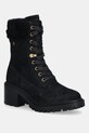 Tommy Hilfiger botki zamszowe TH SHEARLING LACE UP BOOT słupek czarny FW0FW08999