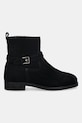 Замшевые ботинки Tommy Hilfiger TH BUCKLE RIDING SUEDE BOOTIE FW0FW09047 чёрный NC25