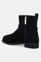Obuwie Tommy Hilfiger botki zamszowe TH BUCKLE RIDING SUEDE BOOTIE FW0FW09047 czarny