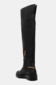 Boty Kožené kozačky Tommy Hilfiger TH HORSEBIT RIDING OVERKNEE BOOT FW0FW08976 černá