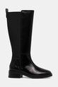 Tommy Hilfiger kozaki skórzane TH MINIMAL ABRASIVATO LONG BOOT FW0FW08979 czarny AW25