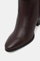 Δερμάτινες μπότες Tommy Hilfiger TH T-STRAP LTHR POINTY LONG BOOT καφέ FW0FW08982