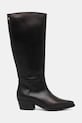 Tommy Hilfiger kozaki skórzane TH COWBOY LEATHER LONG BOOT FW0FW09157 czarny AW25