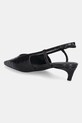 Obuwie Tommy Hilfiger szpilki skórzane CROC SLINGBACK SLANTED HEEL FW0FW08990 brązowy