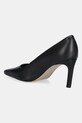 Obuwie Tommy Hilfiger szpilki skórzane TH LOGO LEATHER PUMP SLANTED HL FW0FW08993 czarny