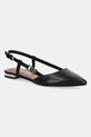 Kožne balerinke Guess FRANIE otkrivena peta crna FLTFRA.LEA05.BLACK