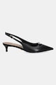 Guess czółenka skórzane JESSAH FLTJES.LEA05.BLACK czarny AW25