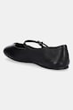 Obuwie Guess baleriny skórzane KALIDA FLTKLD.LEA02.BLACK czarny