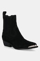 Semišové kovbojské topánky Guess LANNA2 semišová koža čierna FLTLN2.SUE10.BLACK