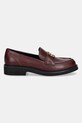 Guess bőr mokaszin SHUTTLE3 FLTSH3.LEA14.WINE burgundia AW25
