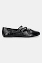MICHAEL Michael Kors bőr balerina cipő Indy 40T5IDFP1L.001 fekete AW25