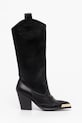 Kožené čižmy Versace Jeans Couture 79VA3S12.ZPB68.899 čierna AW25