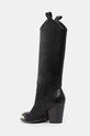Obuwie Versace Jeans Couture kozaki skórzane 79VA3S12.ZPB68.899 czarny