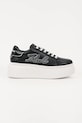Karl Lagerfeld sneakersy skórzane KREEPER LO platforma czarny KL42311A.000