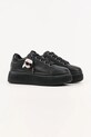 Karl Lagerfeld sneakersy skórzane KREEPER LO KL42376T.00X czarny AW25