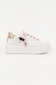 Karl Lagerfeld sneakersy skórzane KREEPER LO platforma biały KL42376T.01P