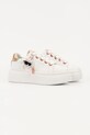 Karl Lagerfeld sneakersy skórzane KREEPER LO KL42376T.01P biały AW25