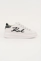 Karl Lagerfeld sneakers din piele KAPRI platformă alb KL62572A.011