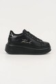 Karl Lagerfeld sneakersy skórzane ANAKAPRI platforma czarny KL63513.000