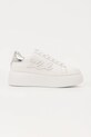Karl Lagerfeld sneakersy skórzane KREEPER LO platforma biały KL42311A.01S