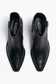 Karl Lagerfeld bőr cowboy csizma KANSAS NFT fekete KL33265.000