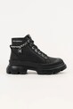 Karl Lagerfeld sneakersy skórzane TREKKA MAX Planet friendly czarny KL43542.100