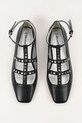 Karl Lagerfeld baleriny skórzane KONNIE czarny KL40189.000