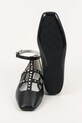 Karl Lagerfeld baleriny skórzane KONNIE KL40189.000 czarny