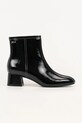 Karl Lagerfeld bőr csizma BONNIE magas fekete KL30351.100