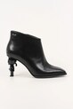 Karl Lagerfeld cizme de piele KARL NFT HEEL 5-8 cm negru KL39135.000