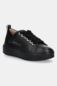 Alexander Smith sneakers in pelle Wembley High pelle fiore nero ASBCWHW0525TBK