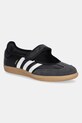 Кожаные балетки adidas Originals Samba Jane замш чёрный JQ6445
