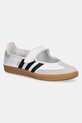 Kožené baleríny adidas Originals Samba Jane přírodní kůže bílá JR1402