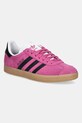 Замшеві кросівки adidas Originals Gazelle імітація лицьової шкіри рожевий JS1382