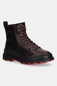 Camper botki skórzane Brutus+ płaski bordowy K400816.003