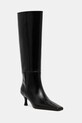 Proenza Schouler kozaki skórzane Trap nieocieplane czarny SH253070.C001WC.001