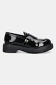 Love Moschino mocasini de piele JA10104G1NIH0000 negru AW25
