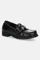 Love Moschino mokasyny skórzane płaski czarny JA10222G1NJD000A