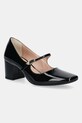 Love Moschino pantofi de piele gros negru JA10385G1NIH0000