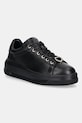 Love Moschino sneakersy skórzane platforma czarny JA15165G1NIAX000