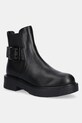 Love Moschino sztyblety skórzane tekstylny czarny JA24054G1NIAX000