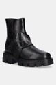 Love Moschino botki skórzane nieocieplane czarny JA24115G1NIAX000