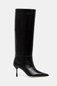 MSGM kozaki skórzane 3941MDS954.818.99 czarny AW25