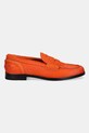 MSGM mocassini in pelle 3941MDS153.995.10 arancione AW25
