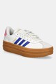 adidas sneakersy VL Court Bold skóra zamszowa biały JQ5643